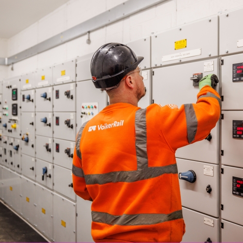 main working on high voltage equipment