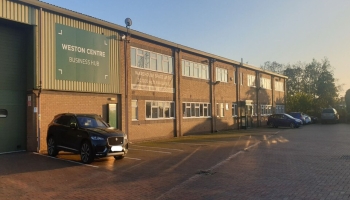 office in crewe in sunset