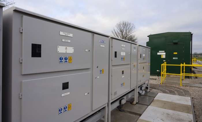 High voltage box on a rail site