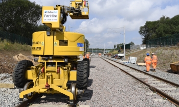 A MEWP working on the railway