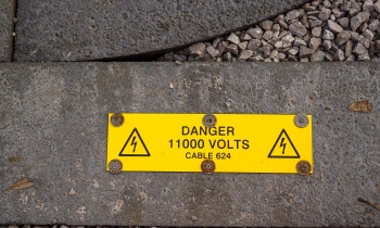 image showing 11000 voltage danger sign
