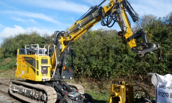 Colmar carrying new ballast at Bedale station