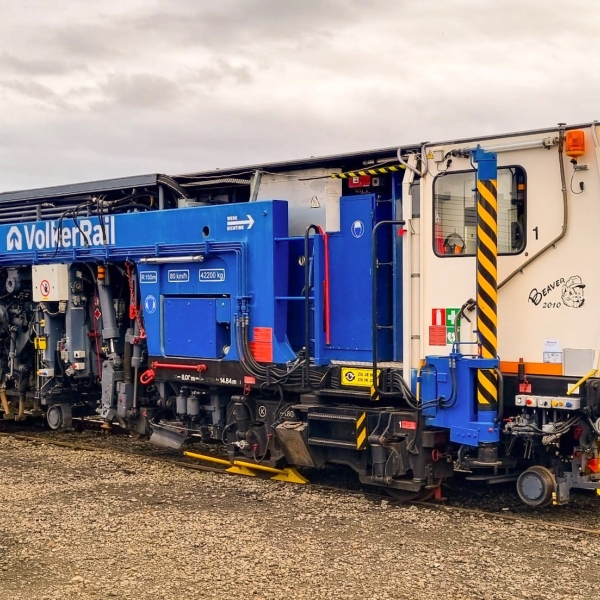 A S&C Beaver tamper at a depot.